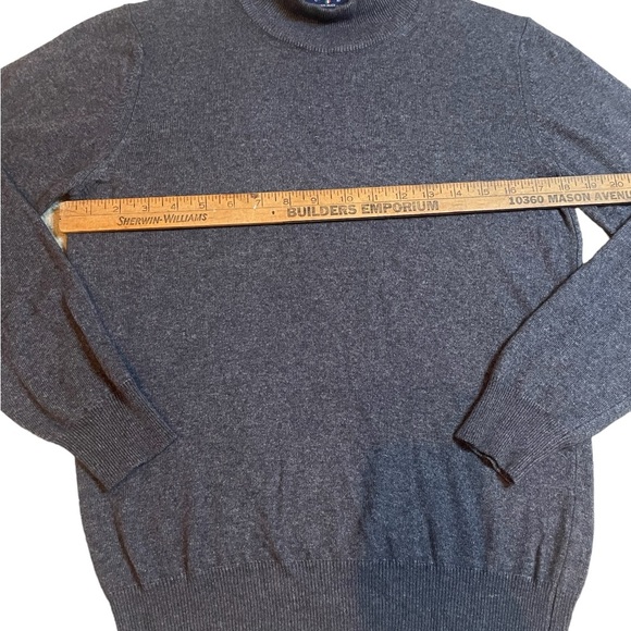 CASHMERE COLLECTION Made in Italy Wool Silk Viscose Blend  Gray Small Medium VTG - Picture 3 of 6